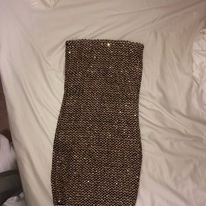 Gold sequin bodycon dress